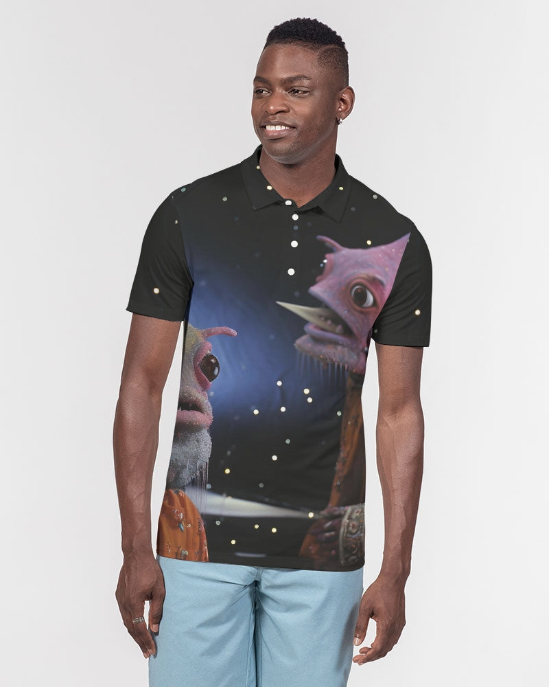 Space Dust Men's Slim Fit Short Sleeve Polo