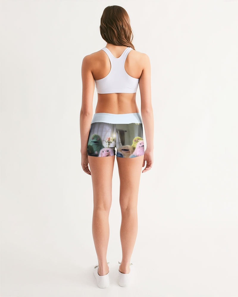 Family Ties Women's Mid-Rise Yoga Shorts