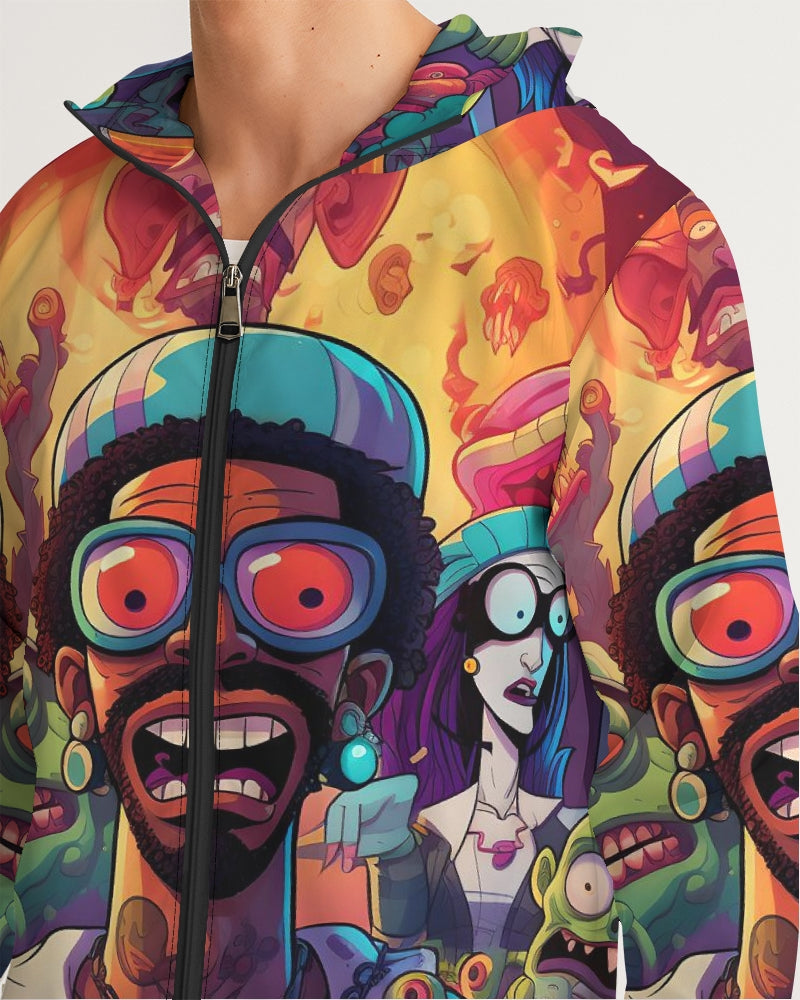 Press The Button Men's Windbreaker