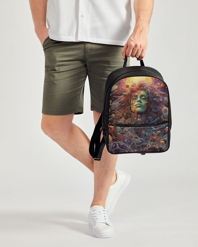 Galaxy Classic Faux Leather Backpack
