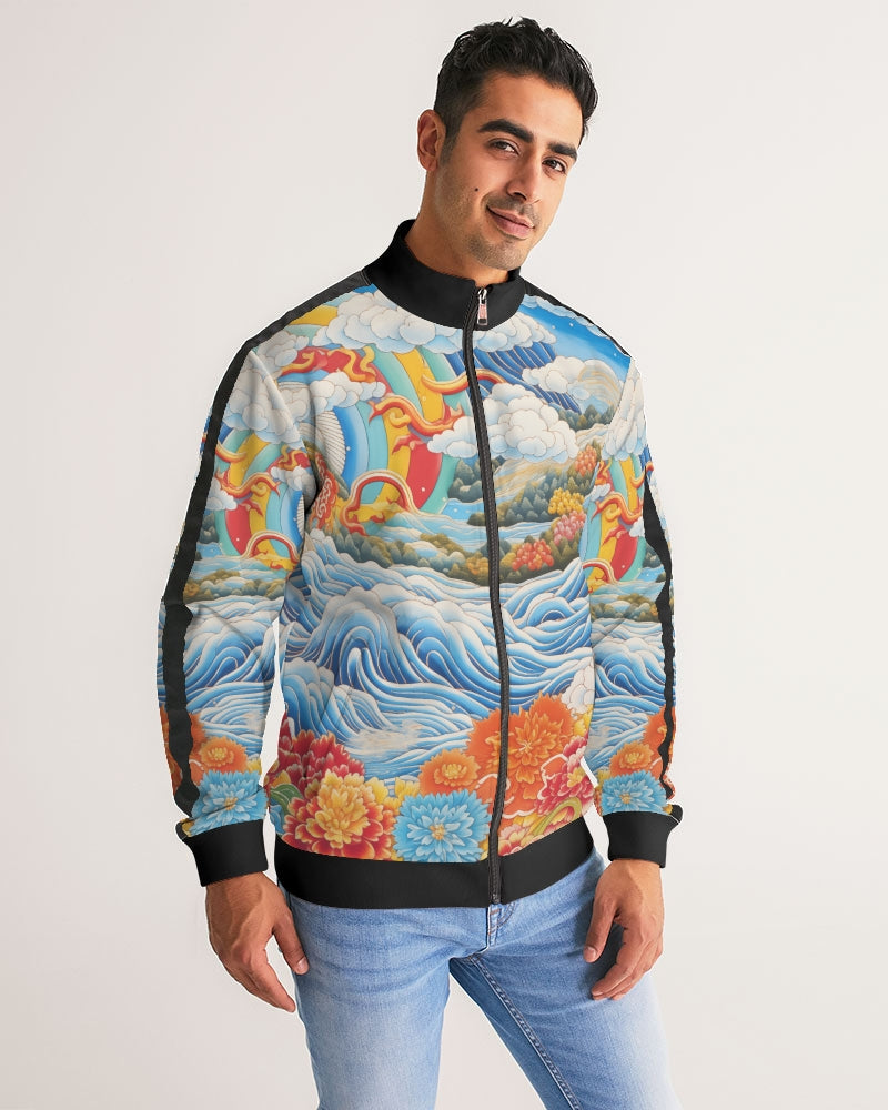 Spring Dreams Men's Stripe-Sleeve Track Jacket