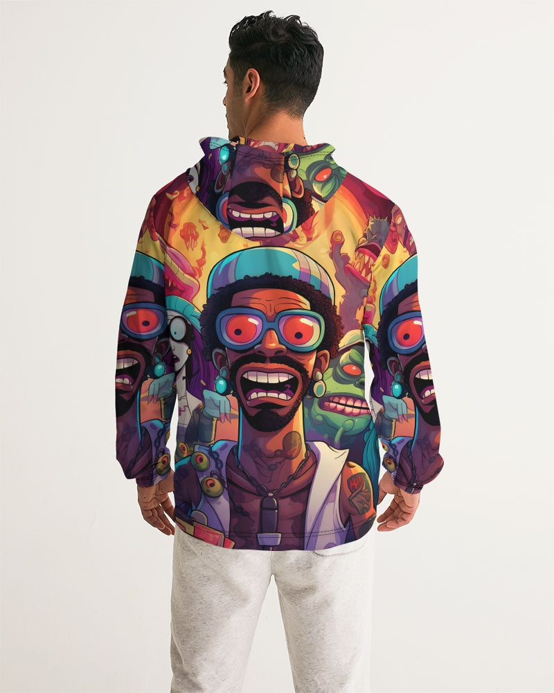 Press The Button Men's Windbreaker