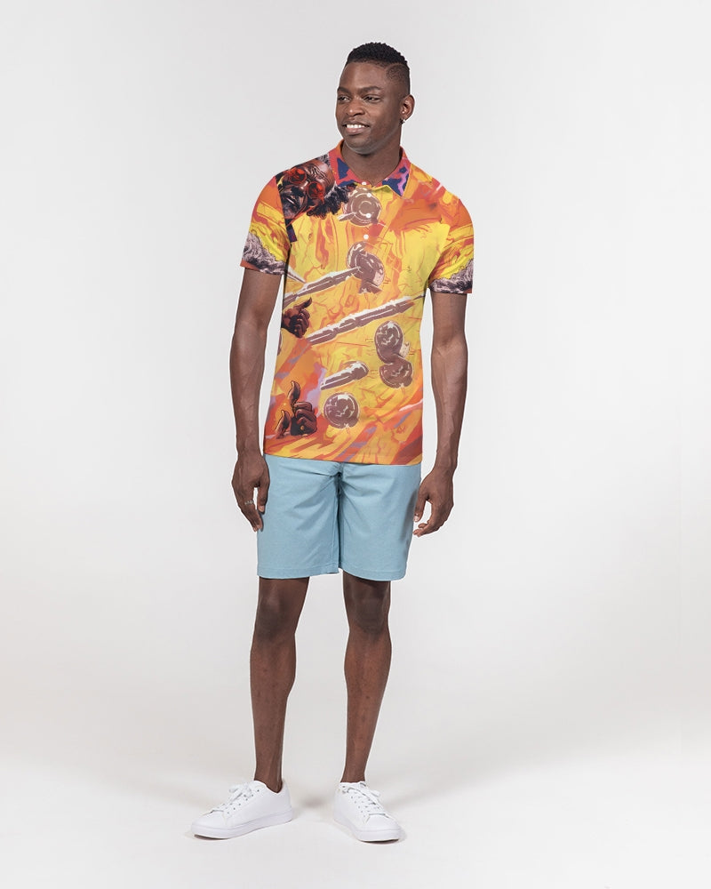 Dr. F Men's Slim Fit Short Sleeve Polo