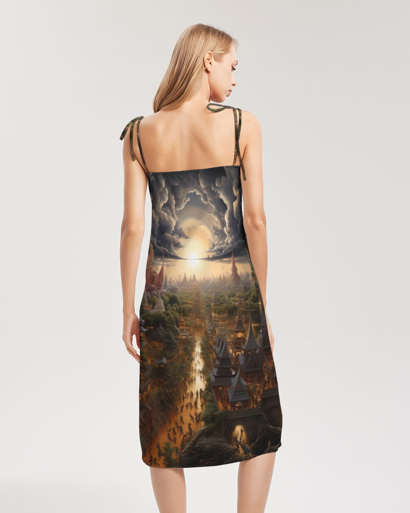Siam Women's Tie Strap Split Dress