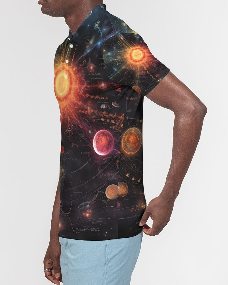 Solar Men's Slim Fit Short Sleeve Polo
