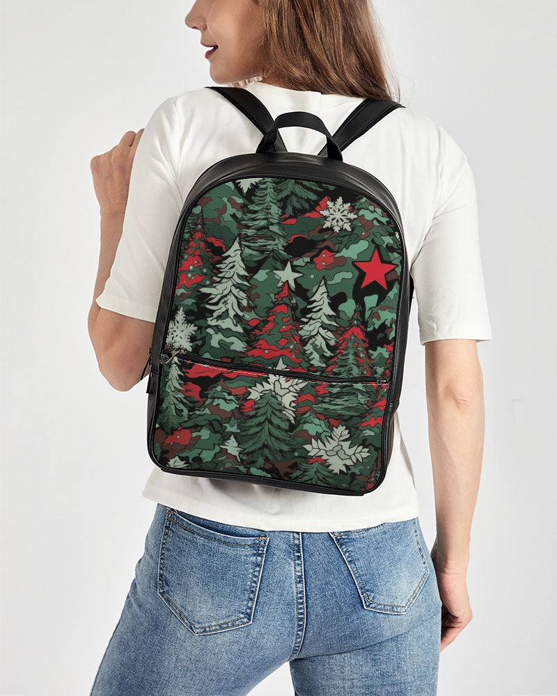 Tis The Seasoning Camo Classic Faux Leather Backpack