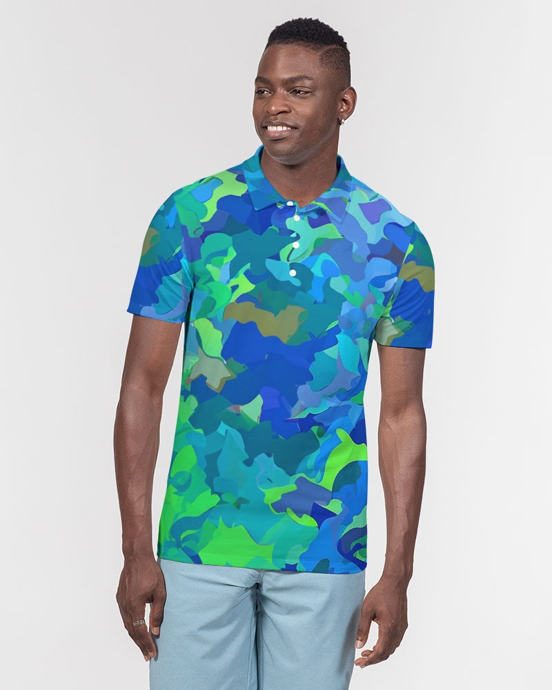 Atlantis Camo Men's Slim Fit Short Sleeve Polo