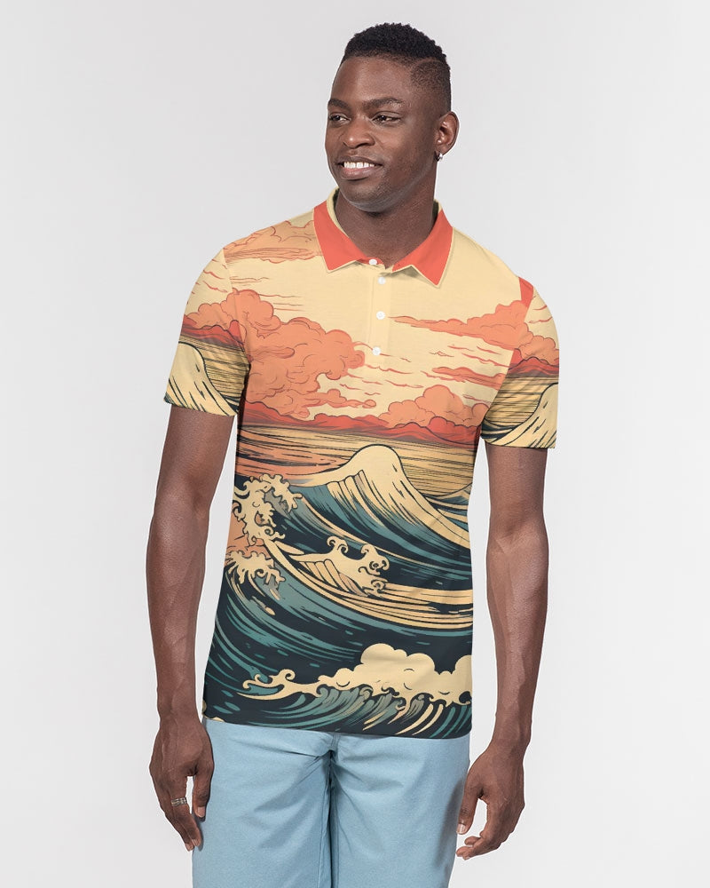 Tropical Haze Men's Slim Fit Short Sleeve Polo