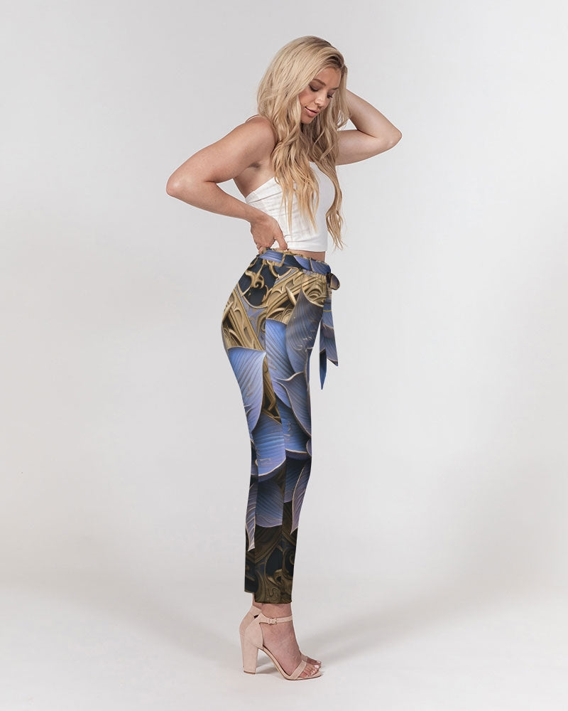 Lotus Women's Belted Tapered Pants