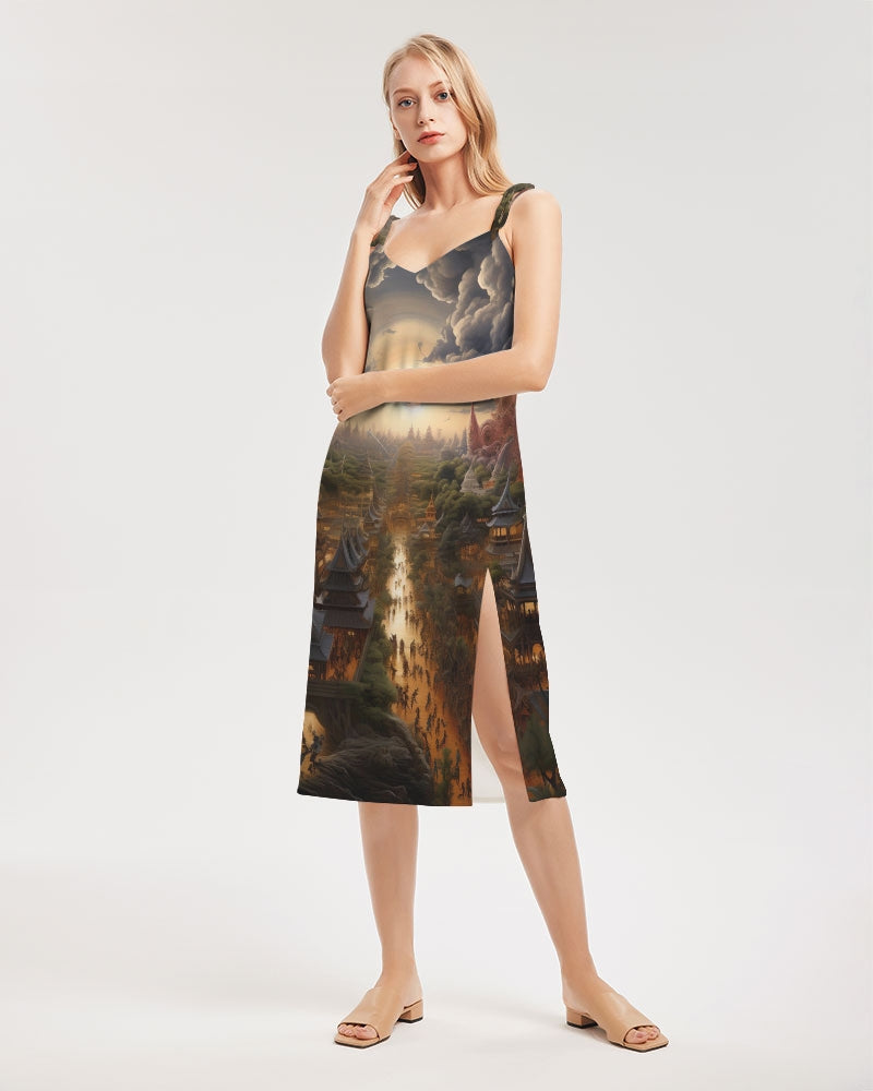 Siam Women's Tie Strap Split Dress