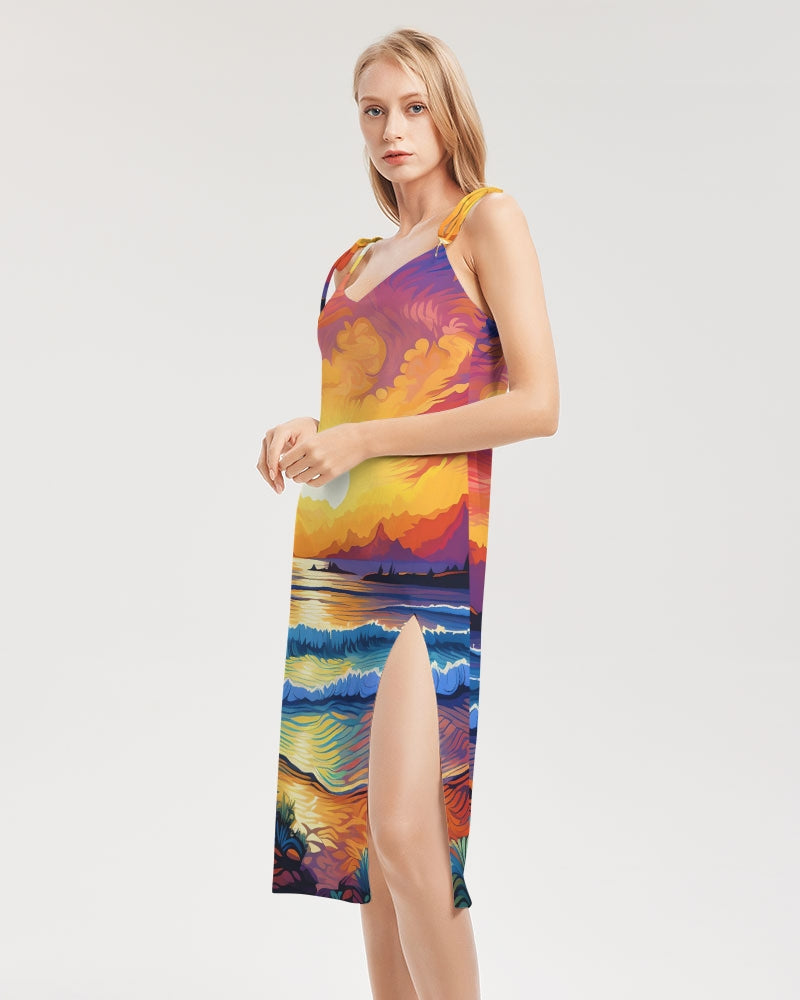 Aloha Women's Tie Strap Split Dress