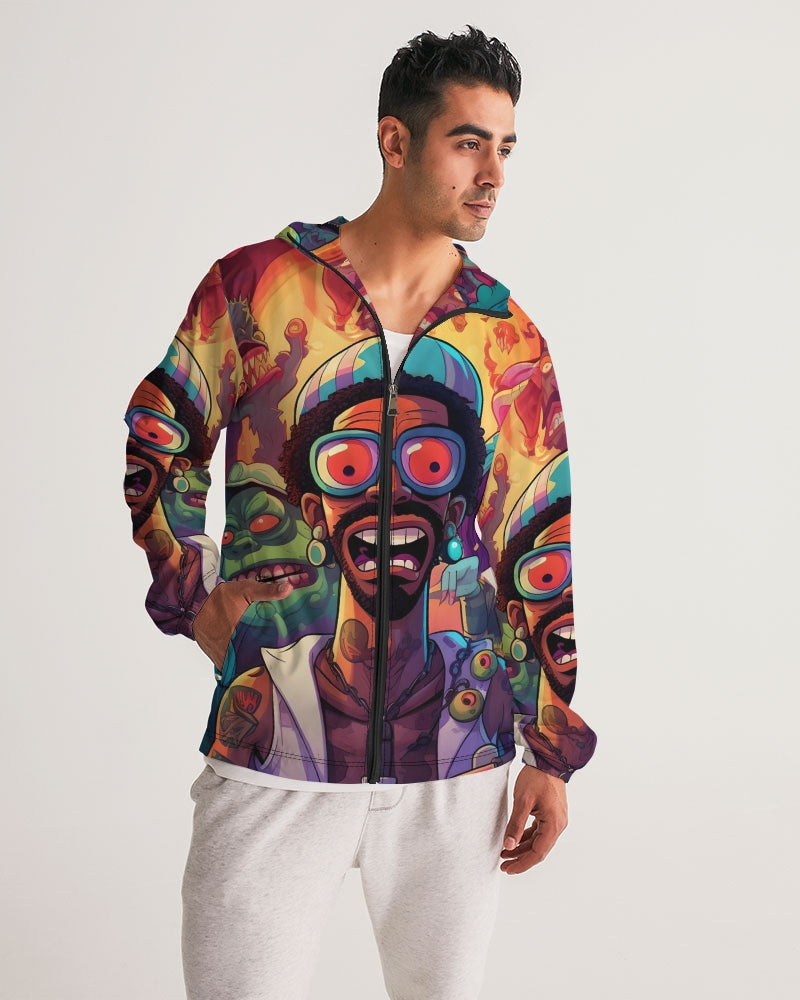 Press The Button Men's Windbreaker