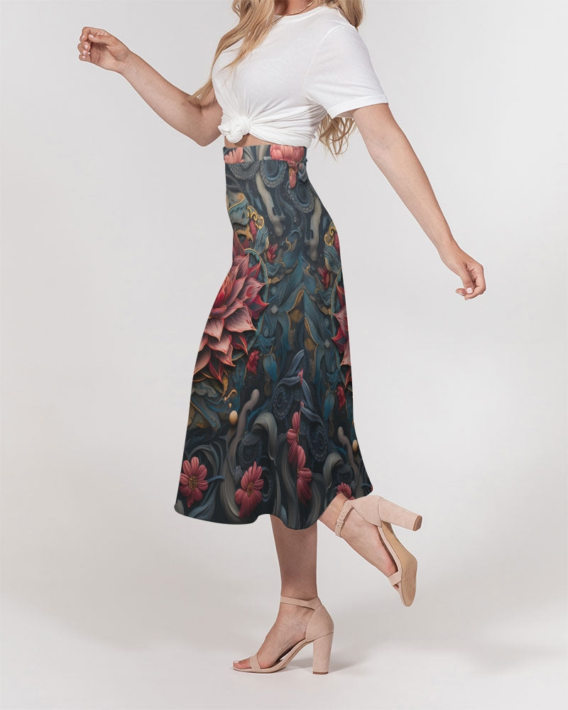 Lotus Women's A-Line Midi Skirt