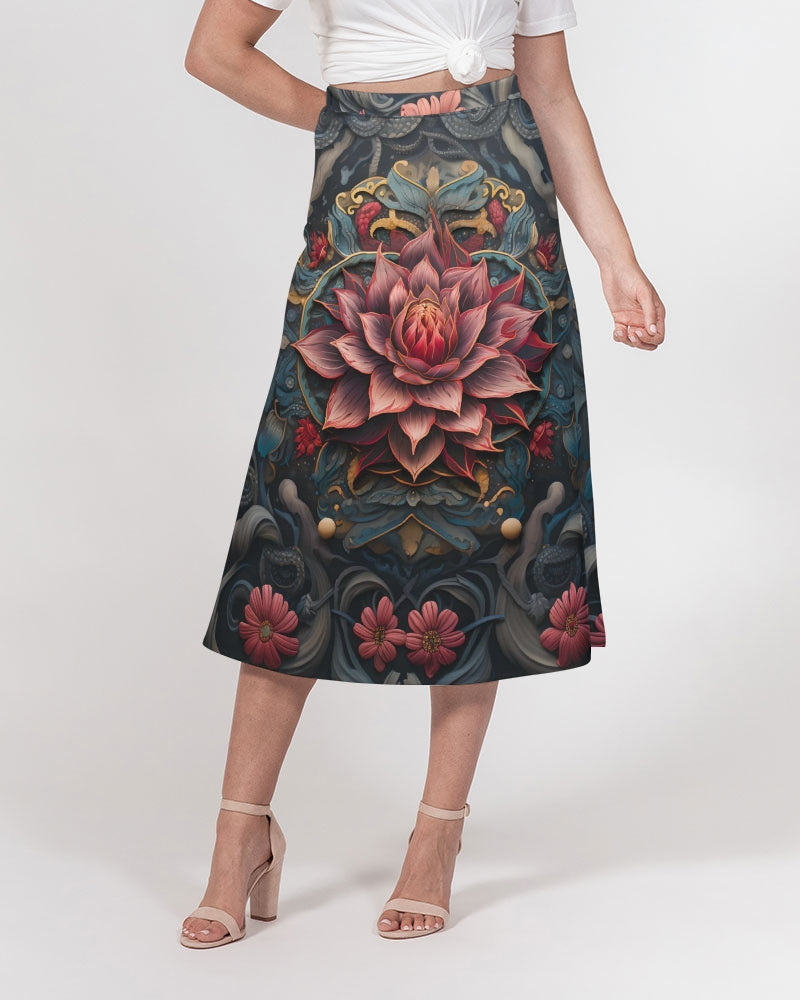 Lotus Women's A-Line Midi Skirt