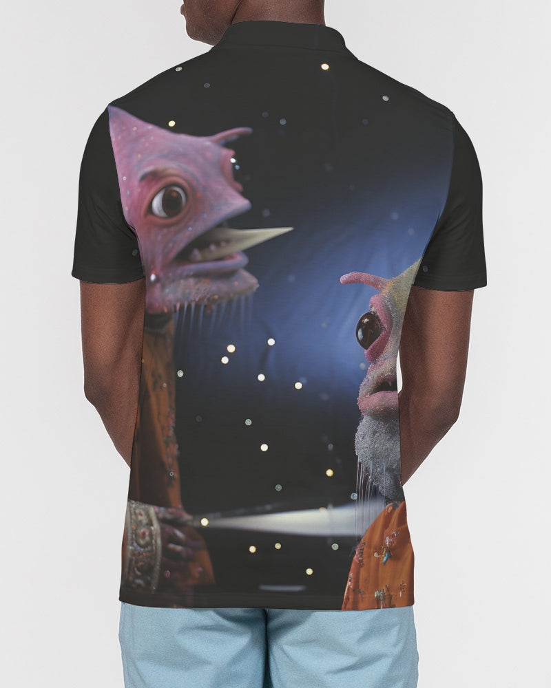 Space Dust Men's Slim Fit Short Sleeve Polo