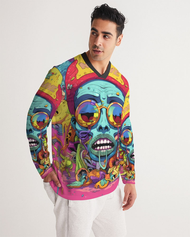 Wavy Melt Men's Long Sleeve Sports Jersey