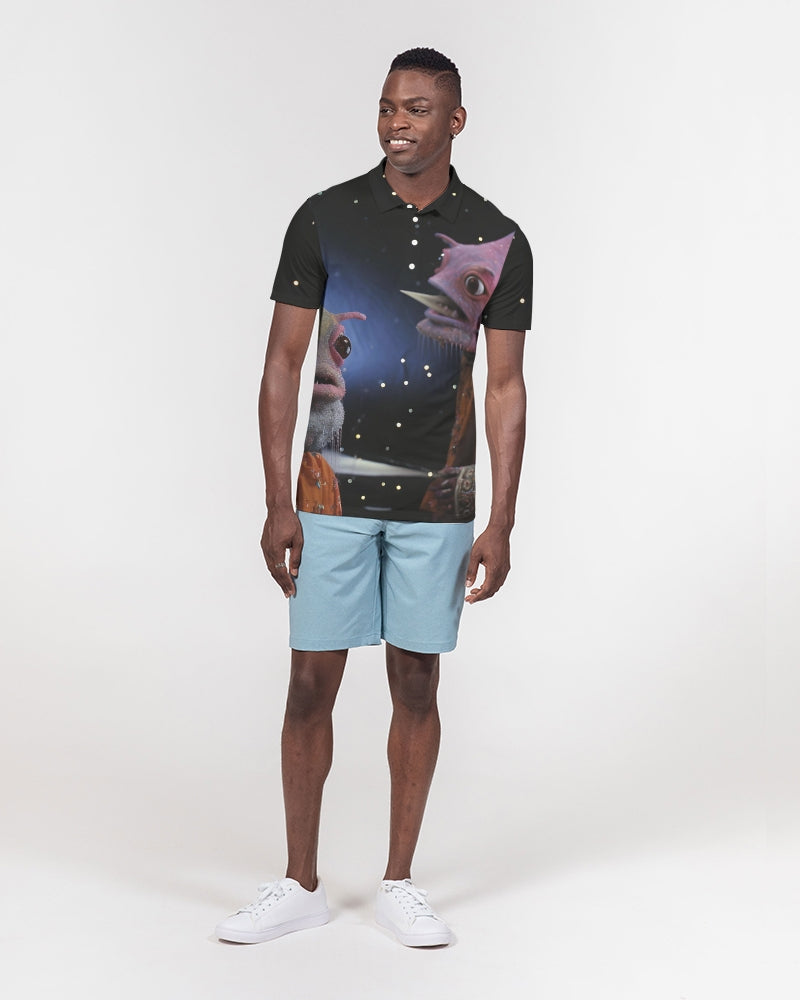 Space Dust Men's Slim Fit Short Sleeve Polo