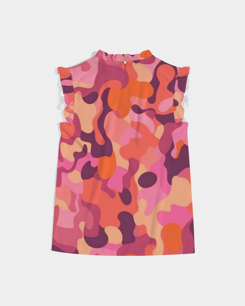 Op Camo Women's Ruffle Sleeve Top