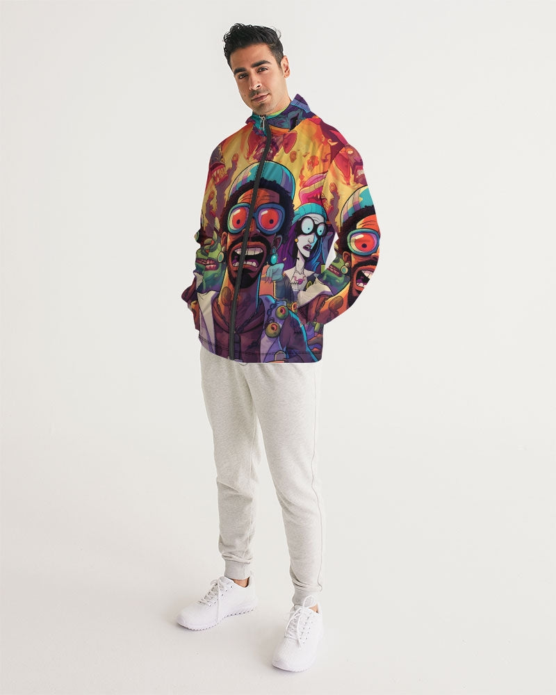 Press The Button Men's Windbreaker