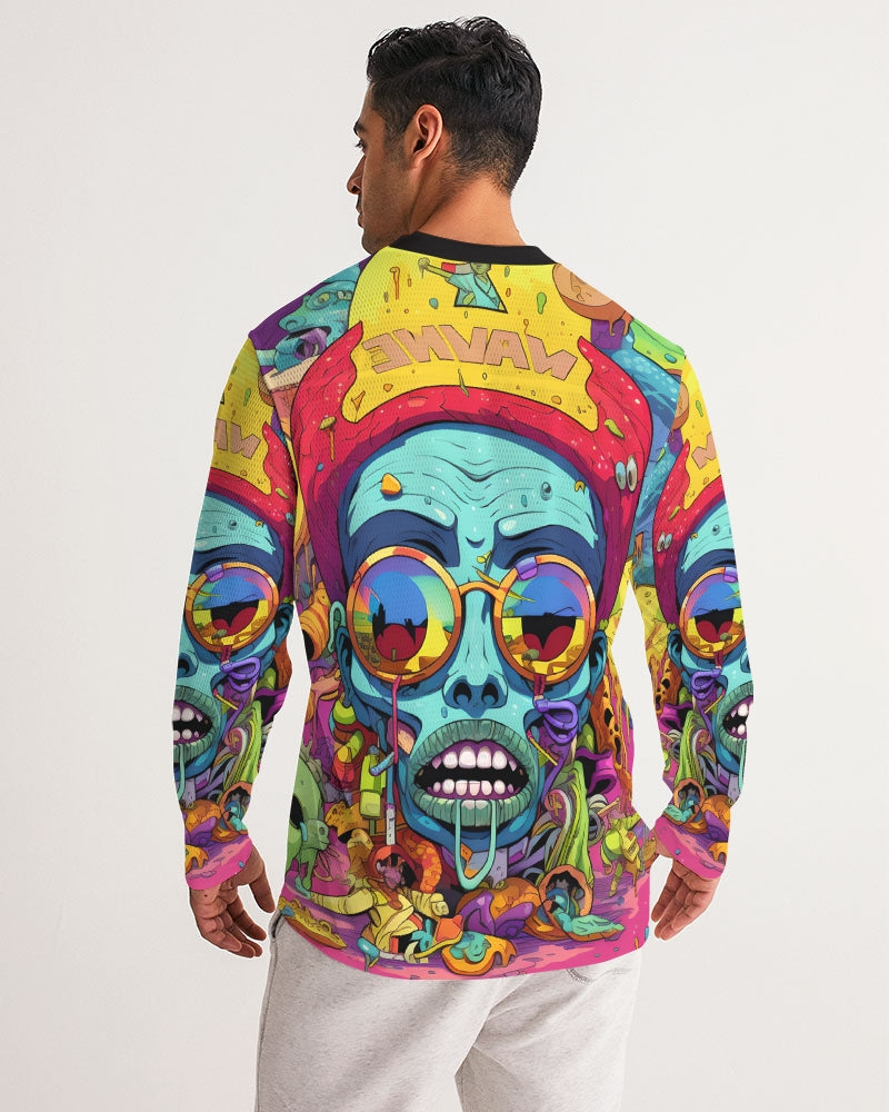 Wavy Melt Men's Long Sleeve Sports Jersey