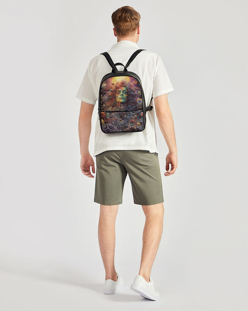 Galaxy Classic Faux Leather Backpack