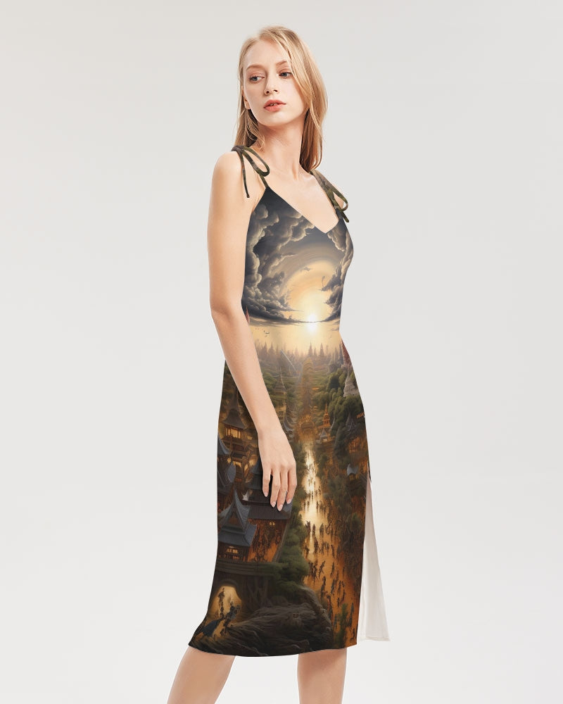 Siam Women's Tie Strap Split Dress