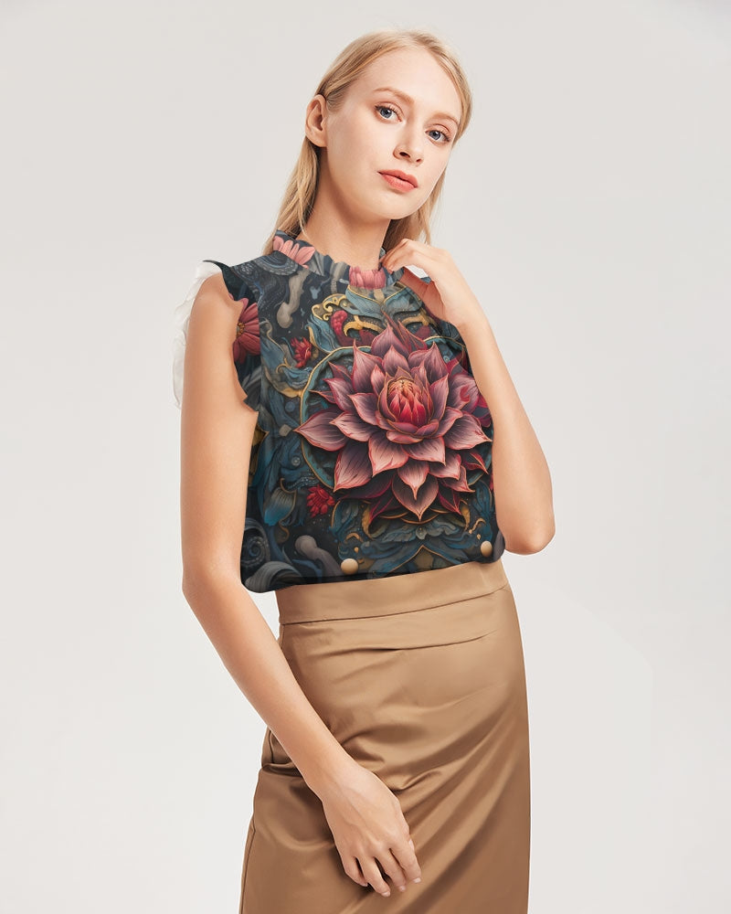 Lotus Women's Ruffle Sleeve Top