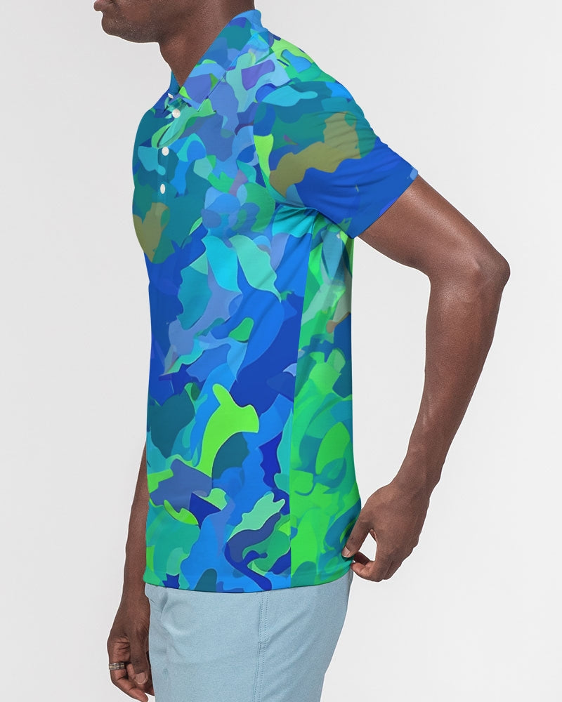 Atlantis Camo Men's Slim Fit Short Sleeve Polo