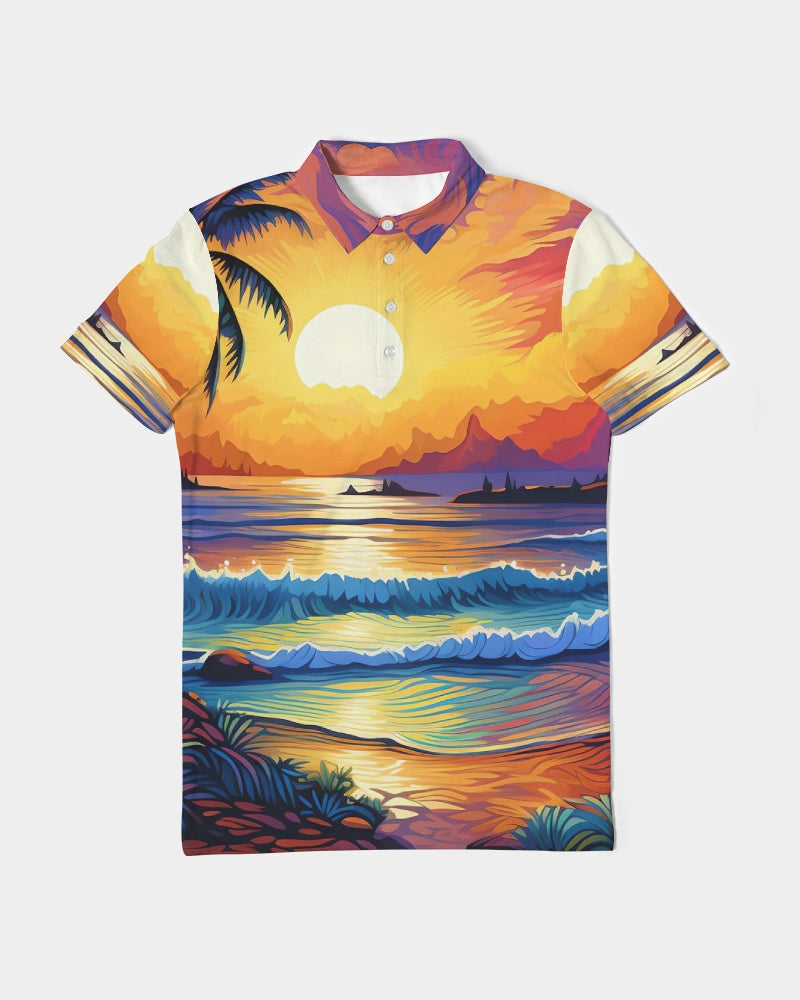 Aloha Men's Slim Fit Short Sleeve Polo