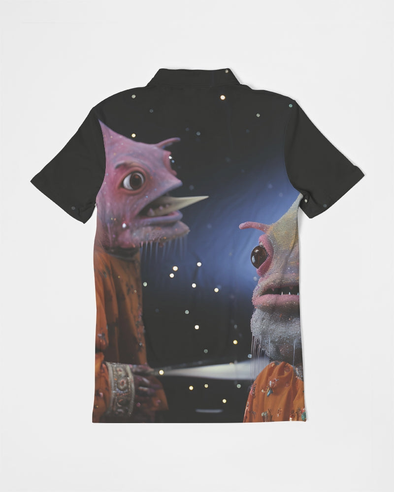 Space Dust Men's Slim Fit Short Sleeve Polo