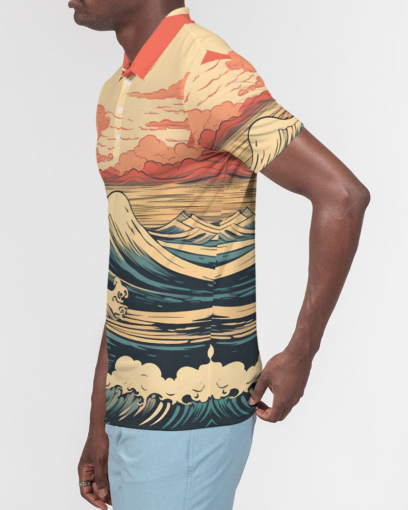 Tropical Haze Men's Slim Fit Short Sleeve Polo