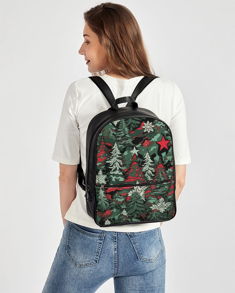 Tis The Seasoning Camo Classic Faux Leather Backpack