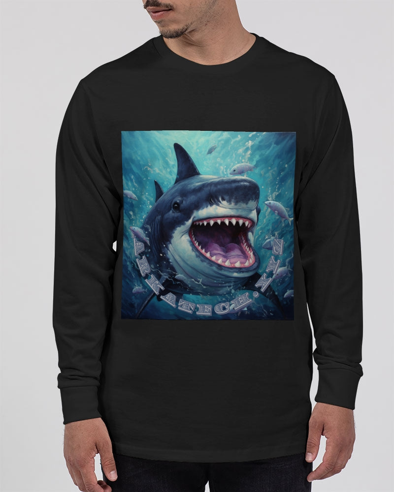 Shark Bite Unisex Long Sleeve Tee | Lane Seven