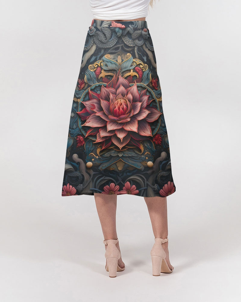 Lotus Women's A-Line Midi Skirt