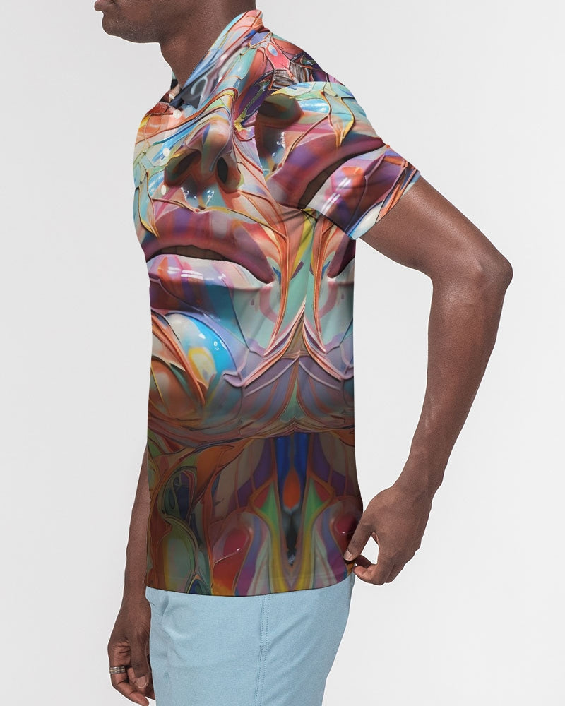 Hard in the Paint Men's Slim Fit Short Sleeve Polo