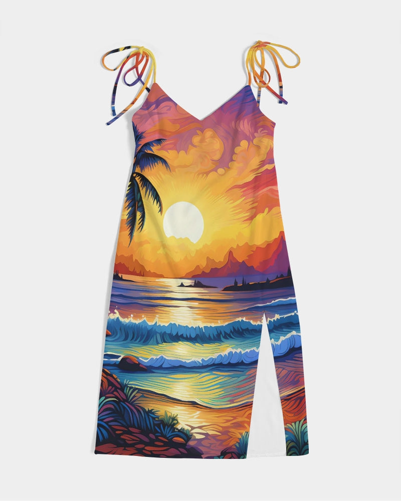 Aloha Women's Tie Strap Split Dress