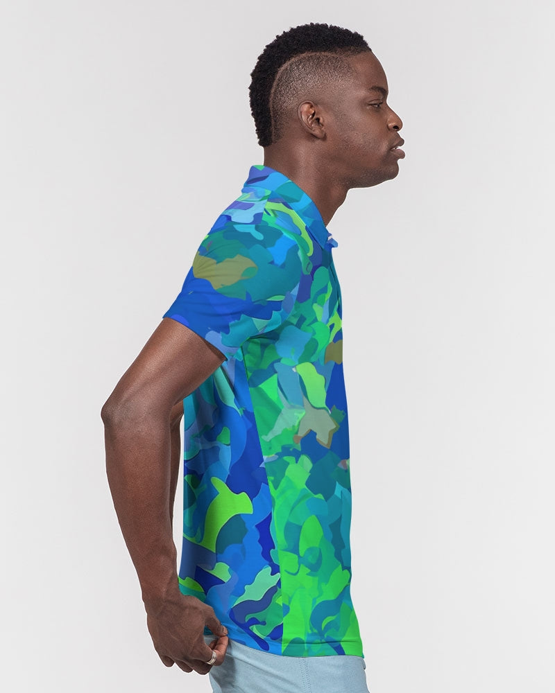 Atlantis Camo Men's Slim Fit Short Sleeve Polo