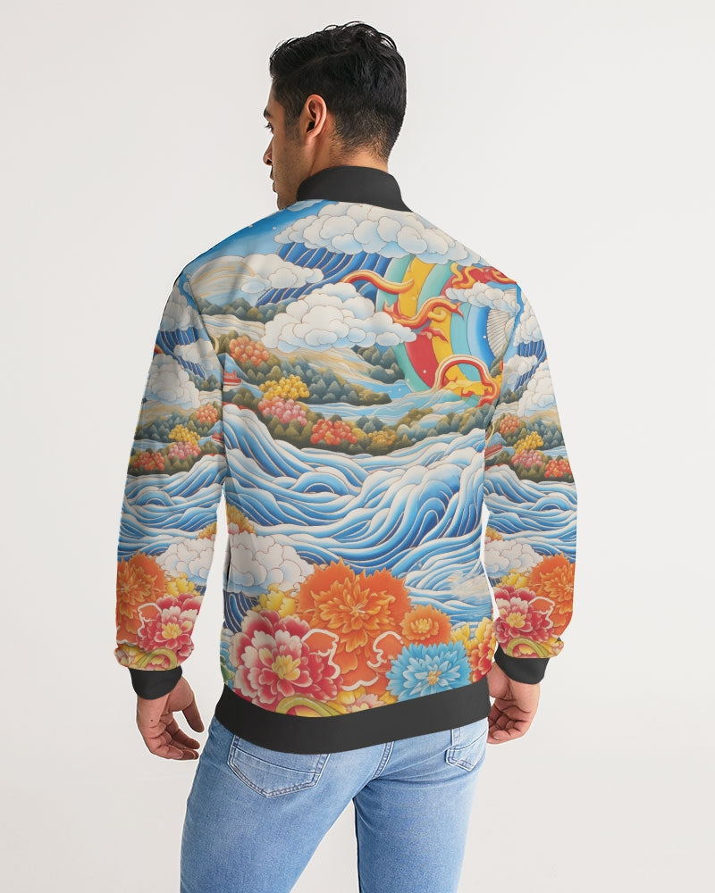 Spring Dreams Men's Stripe-Sleeve Track Jacket