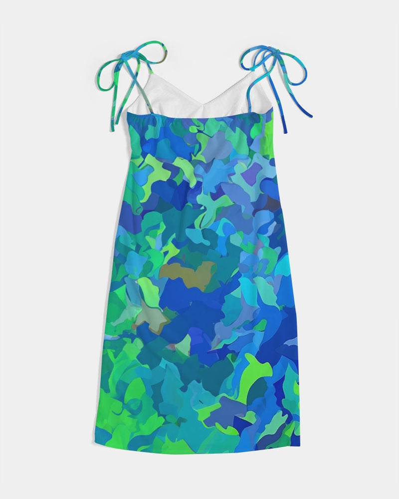Atlantis Camo Women's Tie Strap Split Dress