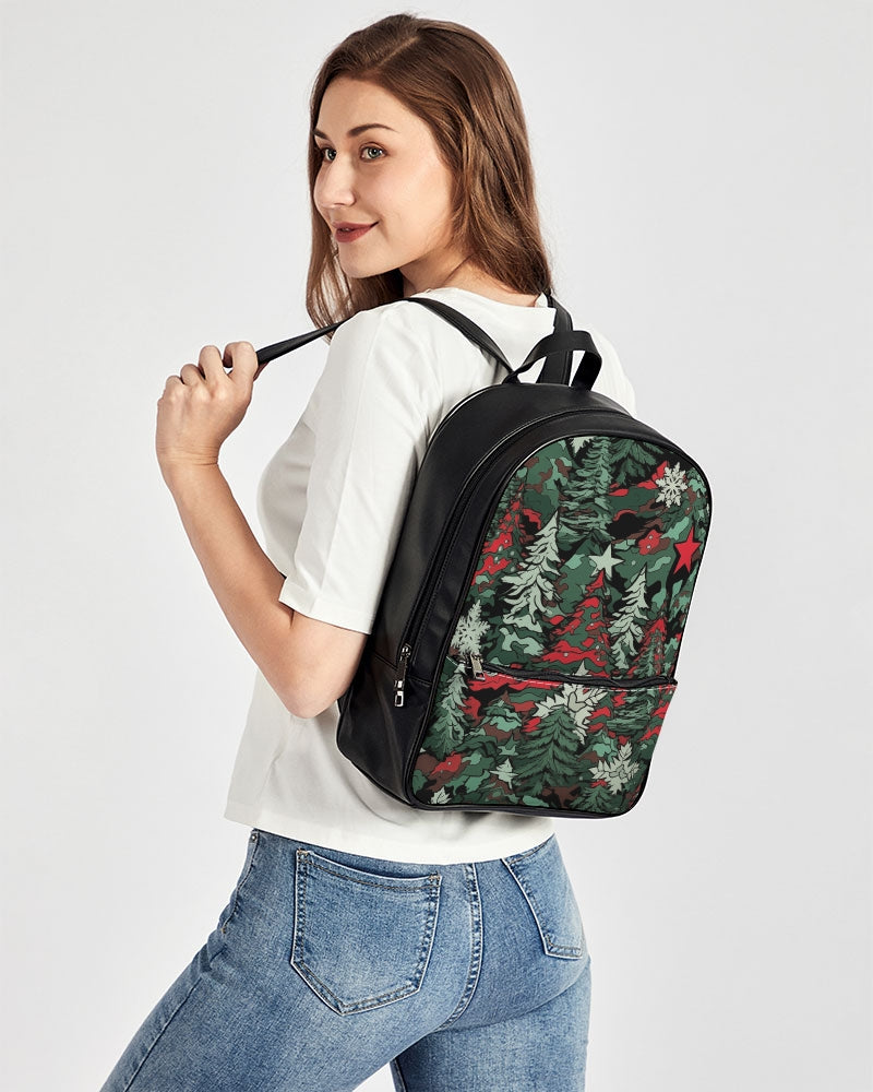 Tis The Seasoning Camo Classic Faux Leather Backpack