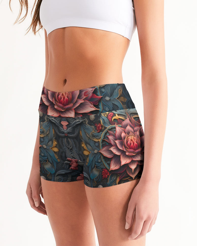 Lotus Women's Mid-Rise Yoga Shorts