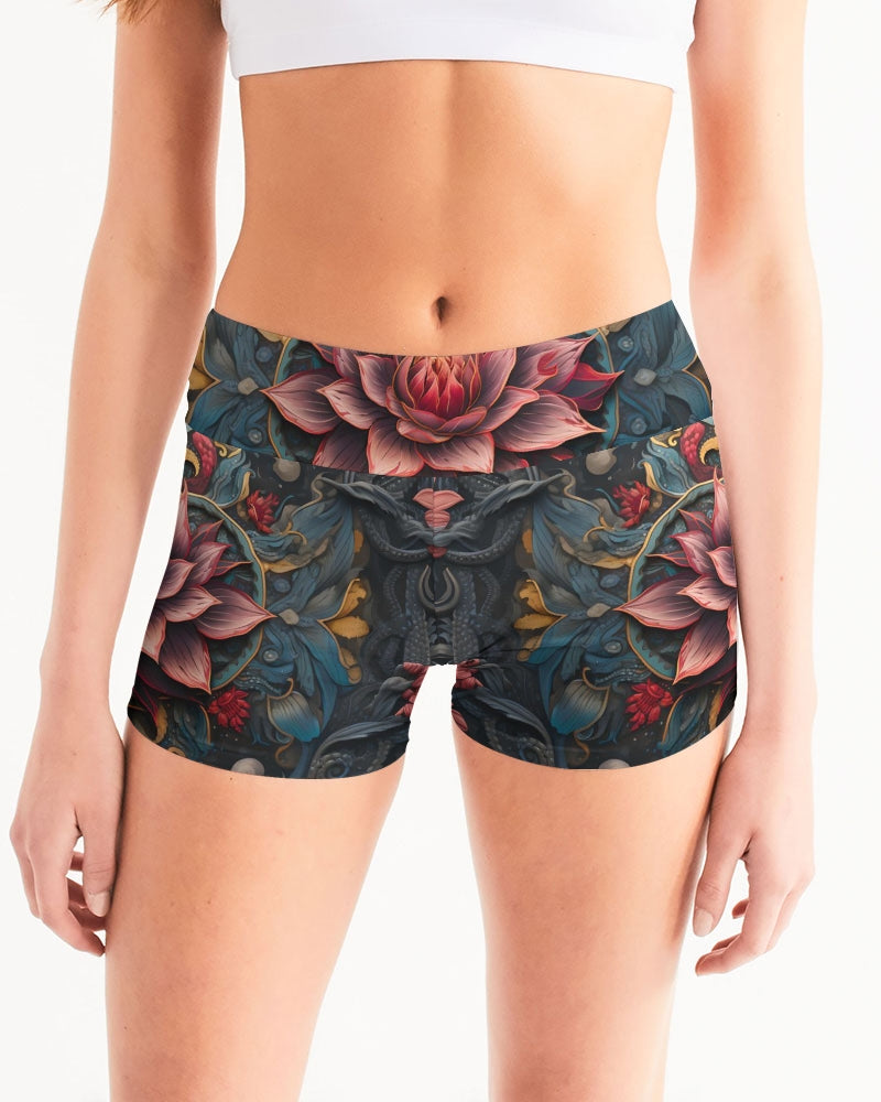 Lotus Women's Mid-Rise Yoga Shorts