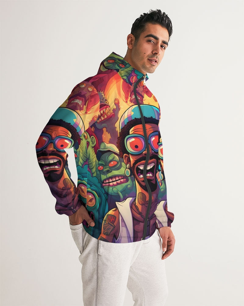 Press The Button Men's Windbreaker