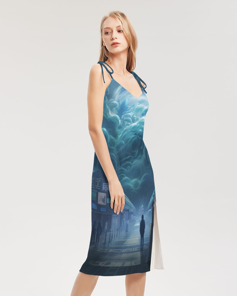 Seoul #02 Women's Tie Strap Split Dress