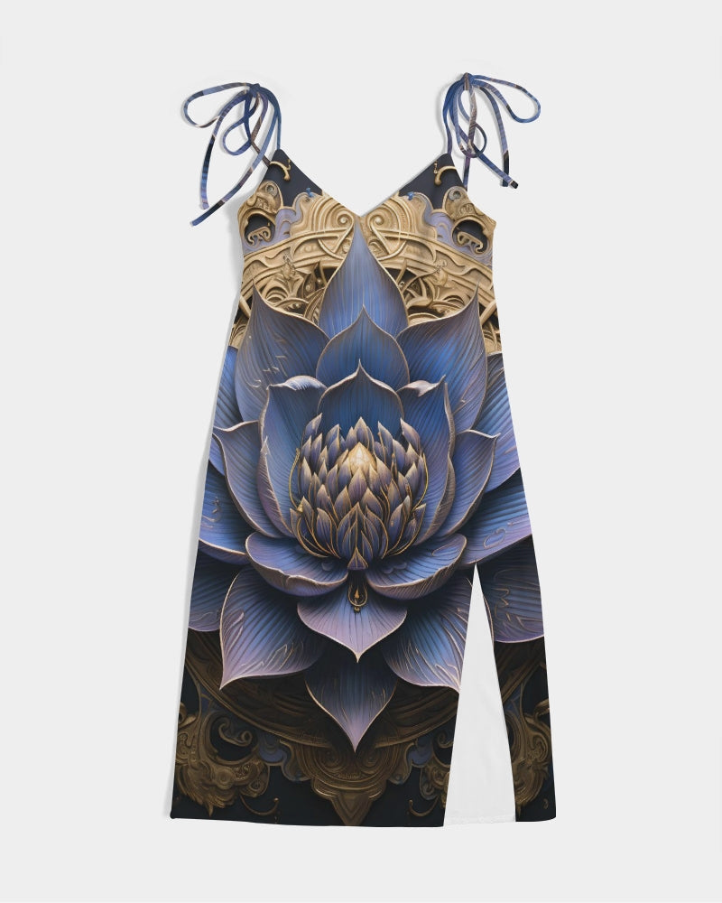 Lotus Women's Tie Strap Split Dress