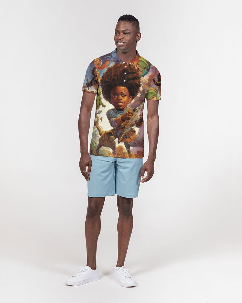 Wi-Fi Men's Slim Fit Short Sleeve Polo