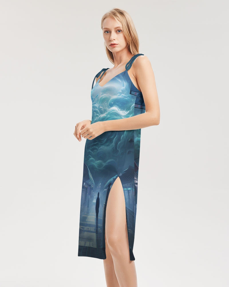 Seoul #02 Women's Tie Strap Split Dress