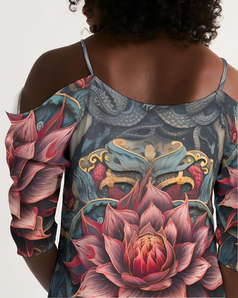 Lotus Women's Open Shoulder A-Line Dress