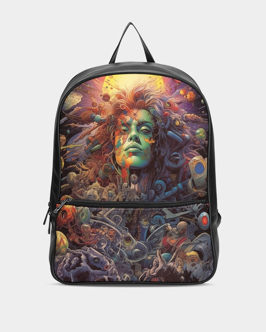 Galaxy Classic Faux Leather Backpack