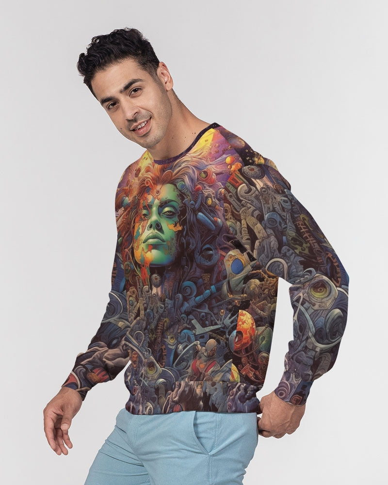 Galaxy Men's Classic French Terry Crewneck Pullover
